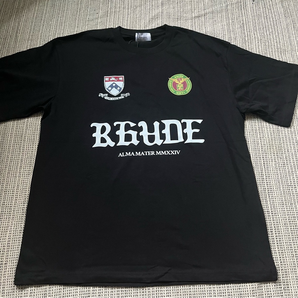 Rhude Black Graphic Short Sleeve Tee Size Large